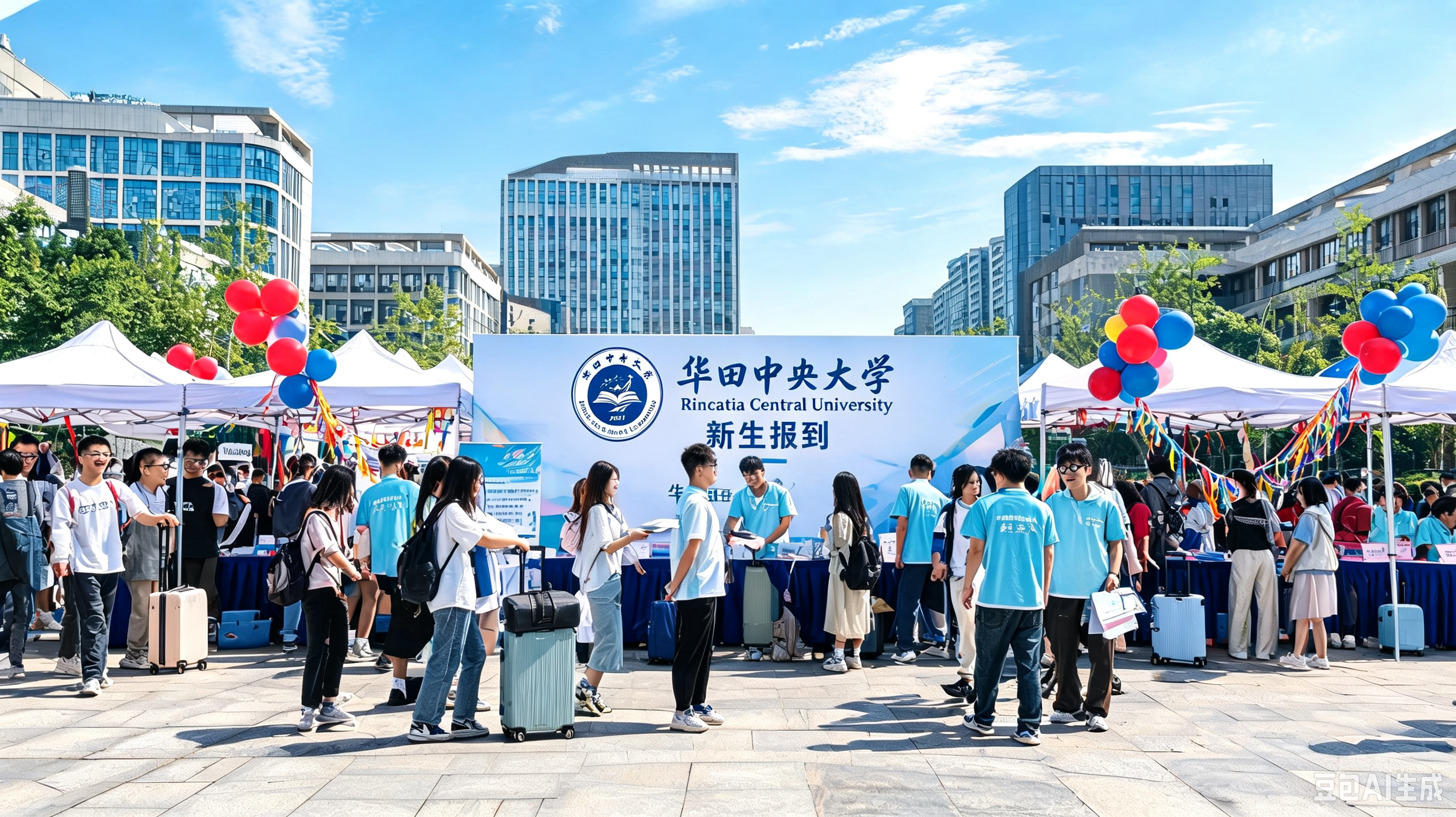 新生报到现场